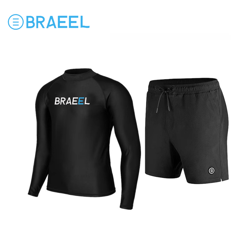 Two pairs of black-haired shorts
